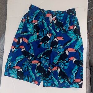 Kids Tropical Toucan Print Swim Shorts